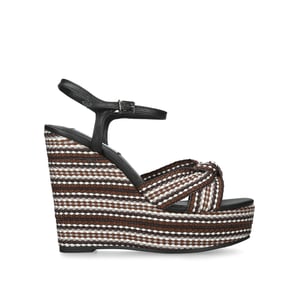 Leather Aztec Black Heels