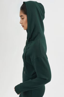 Hooded Lange Mouw Rits Jack