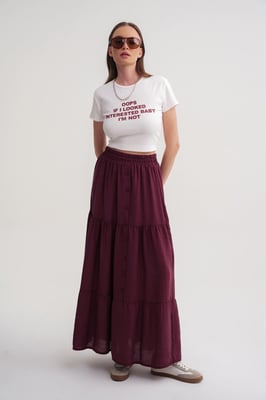 Hoge Taille Maxi Rok