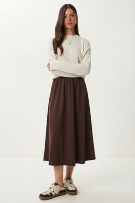 Elastische Taille Maxi Rok