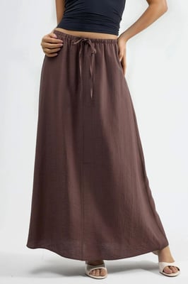Hoge Taille A-Lijn Maxi Rok