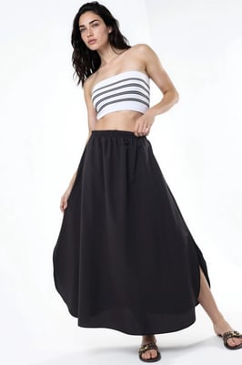 Hoge Taille Midi A-Lijn Rok