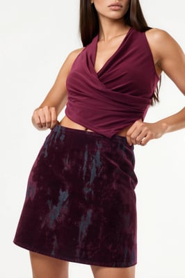 Geweven Abstract Mini Rok