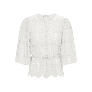 Jacqueline de Yong jojo 3/4 anglaise shirt wvn 15377530 cloud dancer