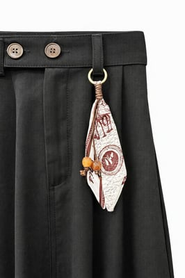 Hoge Taille A-Lijn Midi Rok met Accessoires