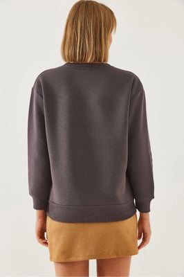Hartpatroon Ronde Hals Sweatshirt