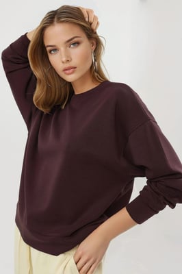Avslappnad passform Crew Neck Modal Sweatshirt