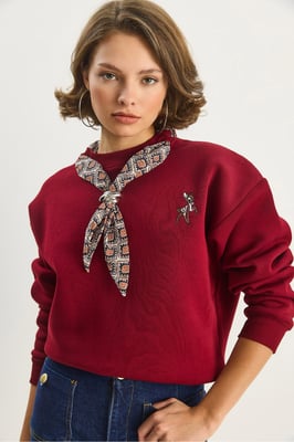 Geborduurd Crew Neck Sweatshirt