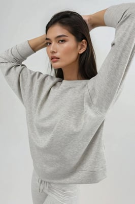 Avslappnad passform Crew Neck Modal Sweatshirt