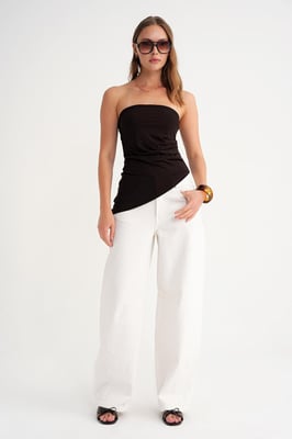 Strapless Gelaagde Blouse