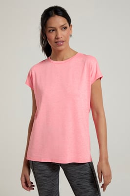 'Flow' Women's Active Top Quick Wicking Comfy Everyday Sports Tee Coral