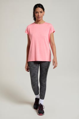 'Flow' Women's Active Top Quick Wicking Comfy Everyday Sports Tee Coral