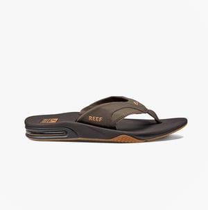 Reef Fanning zwart heren slipper