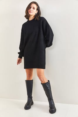 Textured Gebreid Jurk