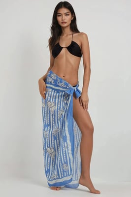 Tryckt Strand Maxi Strumpa