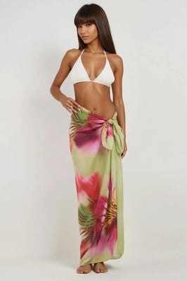 Bedrukte Strand Maxi Cover-Up