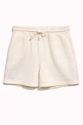 Hoge Taille Textuur Katoenen Shorts
