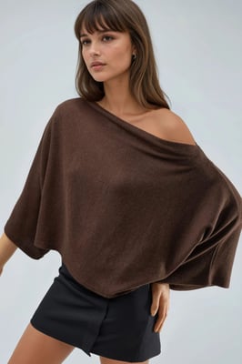 Losse Fit Gebreide Blouse