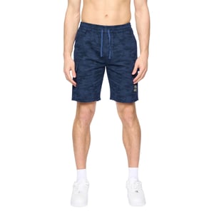 Crosshatch Herr Janscore Elastiska Midje Cargo-shorts (Marinblå)