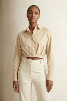 Casual Knooptop Crop Shirt