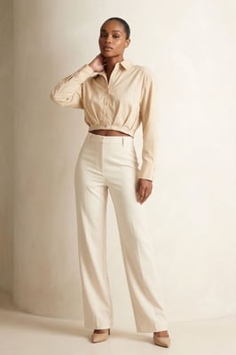Casual Knooptop Crop Shirt