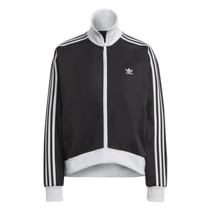 Women's adidas Originals Track High Neck Ribbed Cuff Jacket in Black