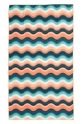 Printed Microfibre Towel Highly Absorbent Quick Dry Lightweight with Carry Bag Multicolour