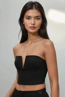 Strapless Fitted Crop Top