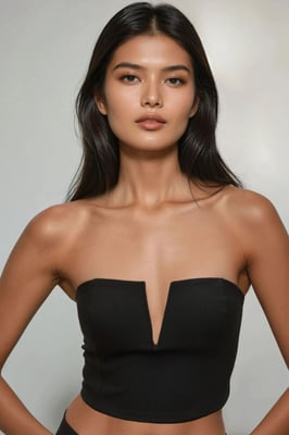 Strapless Fitted Crop Top