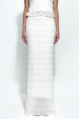 Lage Taille Tulle Maxi Rok