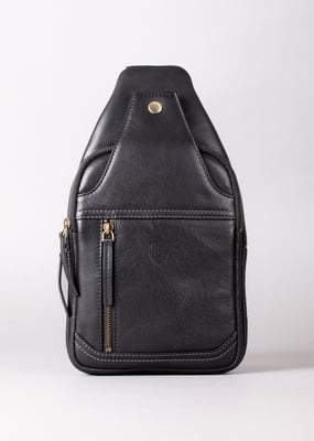 Keswick Leather Sling Bag in Black