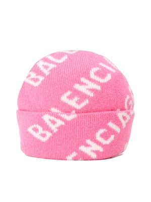 Wollen muts met logo