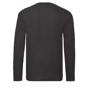 Fruit of the Loom Heren Origineel T-shirt met lange mouwen (Zwart)