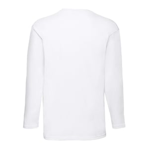 Fruit of the Loom Heren Valueweight T-shirt met lange mouwen (Wit)