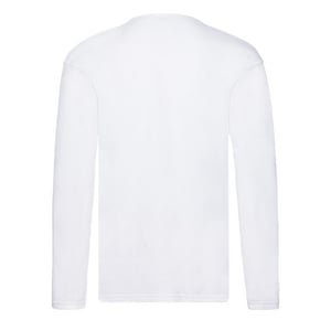 Fruit of the Loom Heren Origineel T-shirt met lange mouwen (Wit)