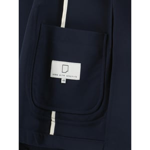 Born with Appetite Colbert drop 8 lind unlined jacket 241038li32/290 navy