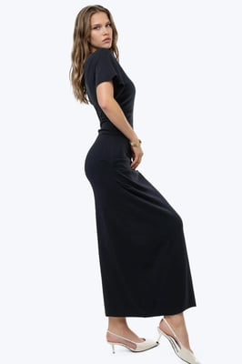 Effen Mouwloze Bodycon Midi Jurk