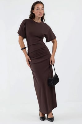 Effen Mouwloze Bodycon Midi Jurk