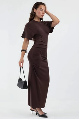 Effen Mouwloze Bodycon Midi Jurk