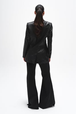 BENU Dames Zwarte Leren Blazer
