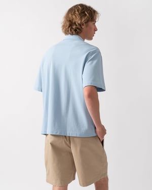 Short Sleeved Relaxed Fit Shirt in Light Blue