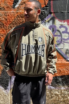 Oversized Homme Colour Block Sports Jacket