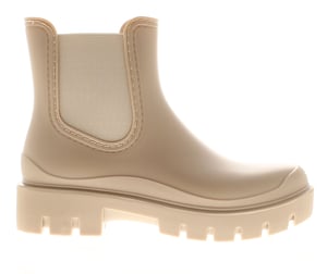 Womens Chunky Ankle Wellies Stamp Slip On nude