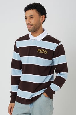 Chocolate Striped Rugby Shirt