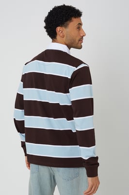Chocolate Striped Rugby Shirt