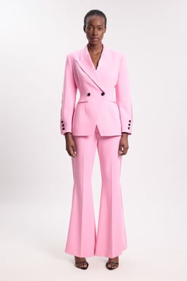 Compact Stretch Sculpted Waist Tailored Blazer