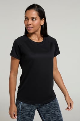 'Endurance' Women's IsoCool T-Shirt Sun Protection Breathable Tee Black