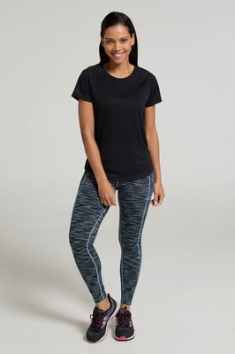 'Endurance' Women's IsoCool T-Shirt Sun Protection Breathable Tee Black