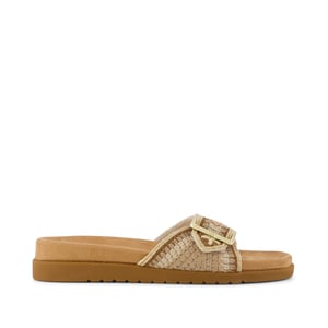 TOMS Marin Slide Textiel Dames Donker Beige Sandalen
