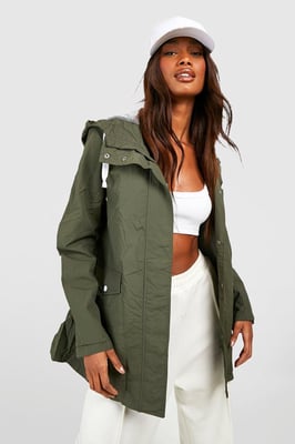 Hooded Contrast Trim Mac
